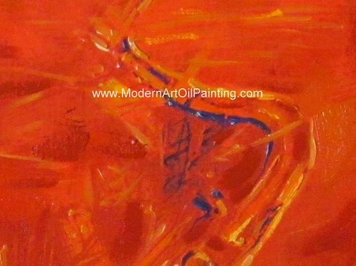 Woman Modern Art Oil Painting , Abstract Art Paintings Smoking Woman Saxophone