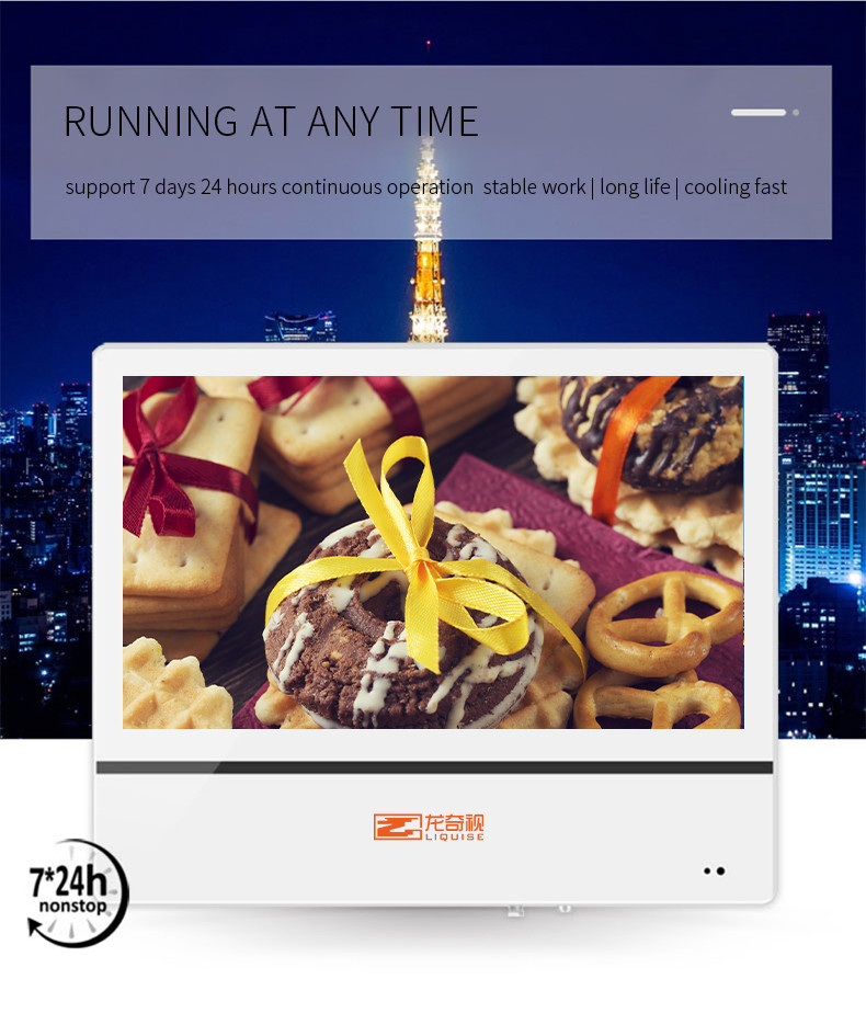 55Inch 65Inch HD Wall Mounted Advertising Display Ultra Thin