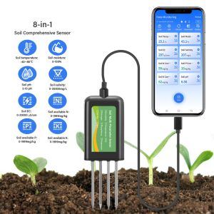 8-in-1 Soil Sensor For Android NPK PH Moisture EC Salinity Meter