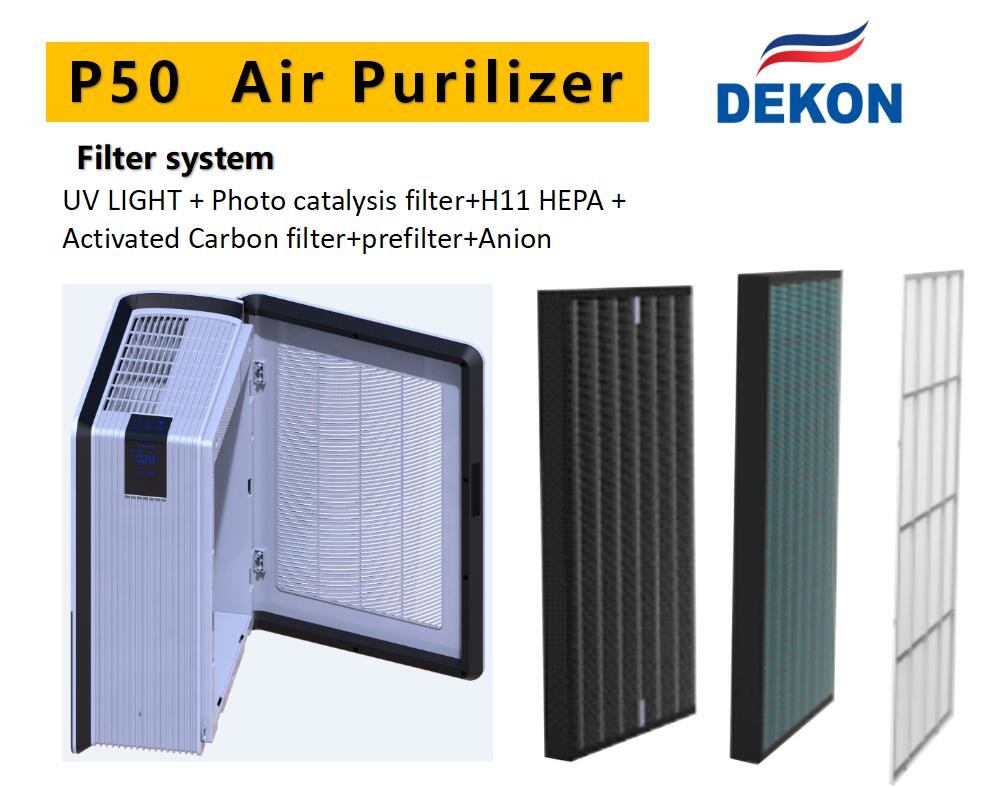 P50 H13 medical level HEPA filter Philip UVC lamp Air purifier with WIFI control