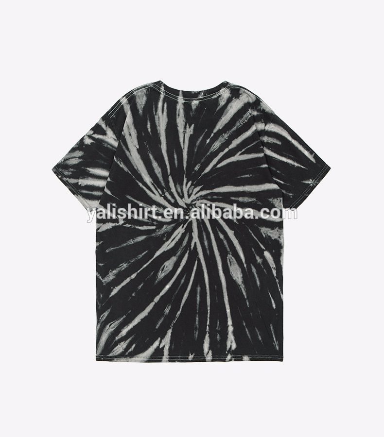 Stock wholesale high street tie dye shorts sleeves t shirts for men