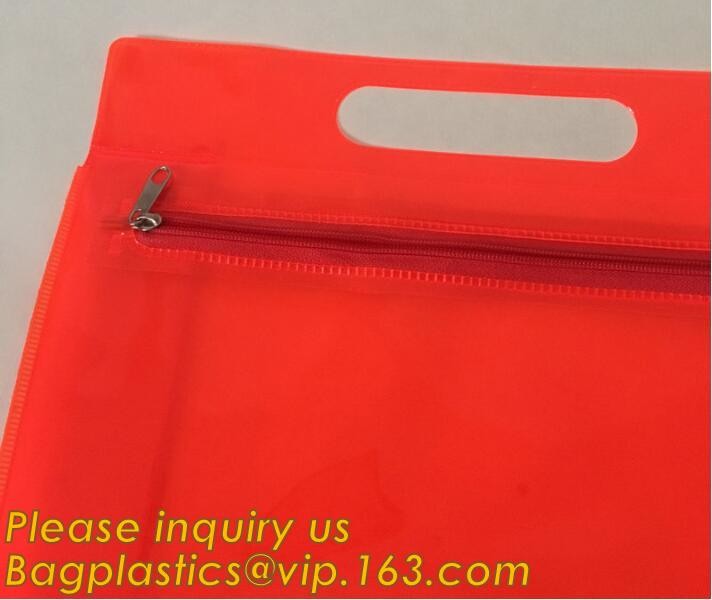 Plastic Bag OEM Custom PVC Loop Handle Image Printed Plastic Shopping Bag,Promotional Clear Waterproof Plastic Cosmetic