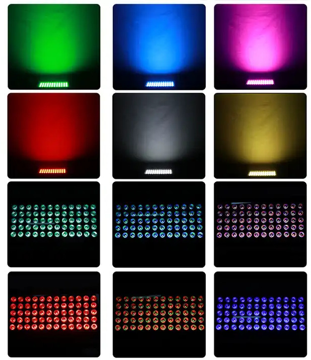 Outdoor 60x12W Rgbw 4 In 1 Led Wall Washer Light IP65 Moving Head Stage Lights Led City Color For Building Bridge