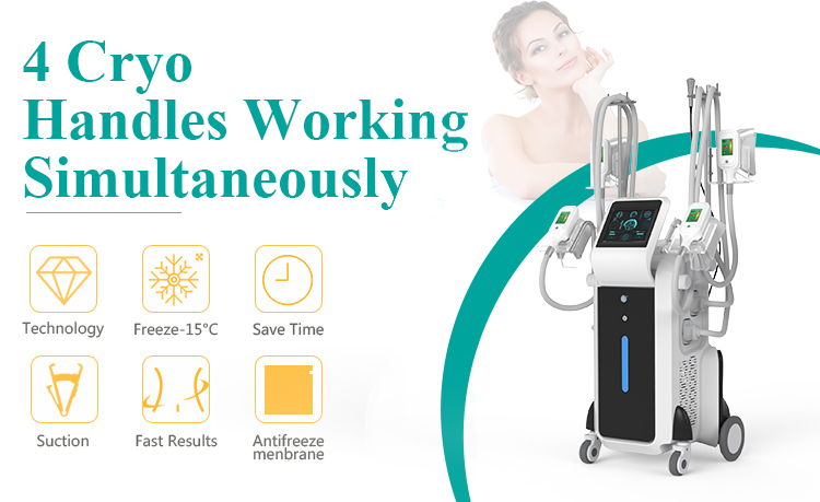 Most advanced coolshape heat and cool cellulite cryo 4 handles freezing losing weight