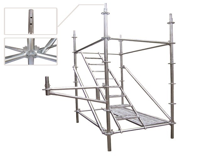  Adjustable Ringlock Scaffolding System Q345 Hot Dipped Galvanized Coated Manufactures