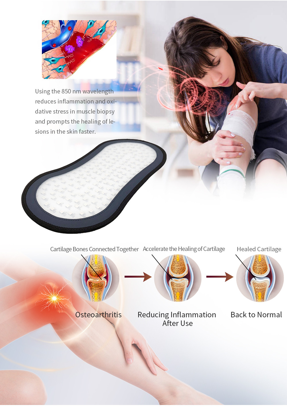Physical Bio Near Infrared Light Therapy Pads Foldable Full Body Infrared Heating Pad