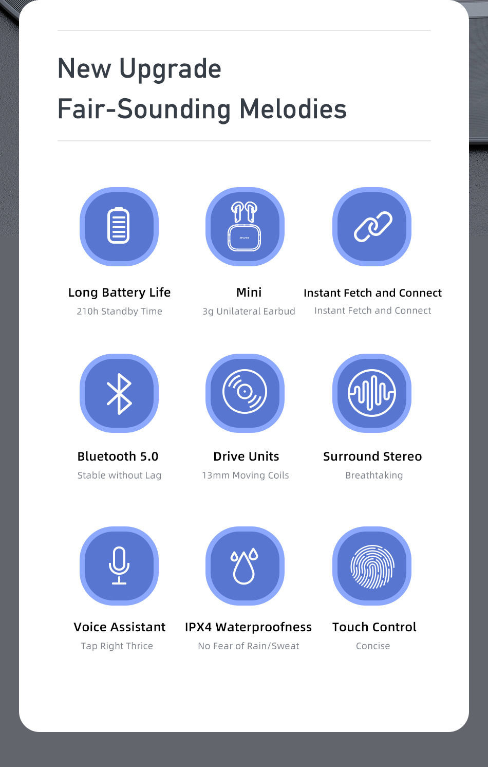 Hot Selling TWS True Wireless Earphone Mini Touch Control Model Earbuds with Charging Case