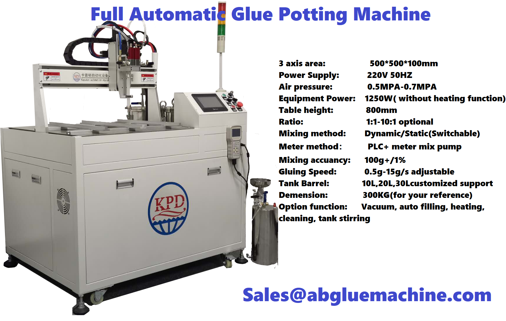 Glue Potting Machine for Casting Resin of Two Component AB PU Epoxy Silicone Material