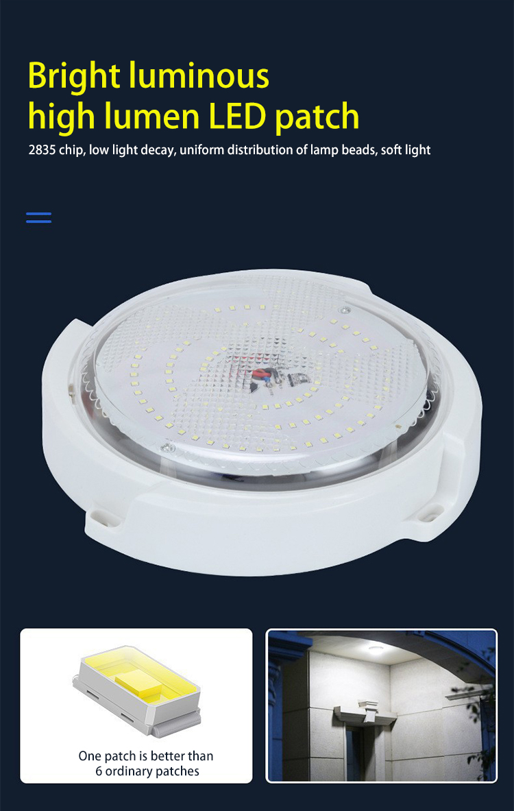 High Power 100w 200w 300w Indoor Solar Ceiling Lights Three Color Changeable