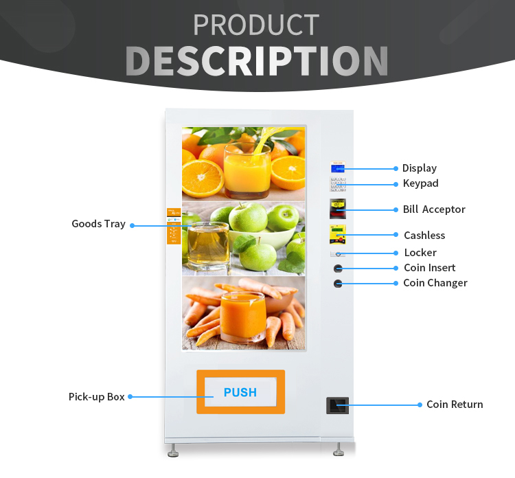 Eectronic Touch Screen Commercial POP Vending Machine For Advertising