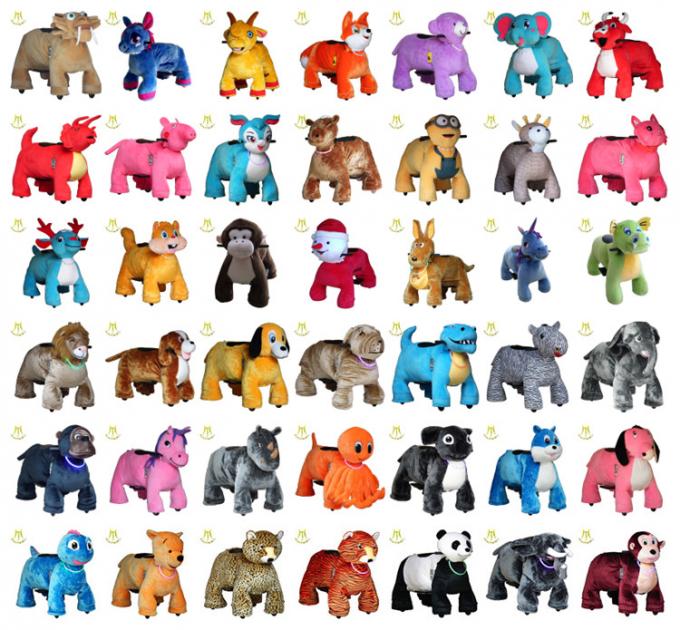 Hansel factory plush motorized riding animals walking ride on animal toy for mall