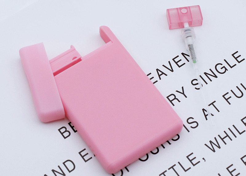 Refillable Pink Fine Mist Credit Card Spray Bottle For Perfume