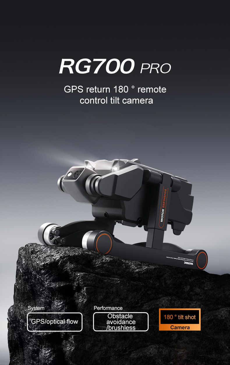 Rg700 Hd 4k Dual Camera Drone with Gps Wifi Transmission and Four Side Obstacle Avoidance Beginner Operator Skill Level