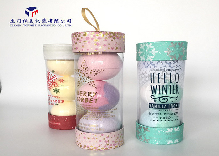 Stable Quality Plastic Cylinder Packaging Tubes With Colored Hard Paper Covers