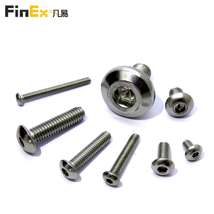 Length 1mm-500mm SUS 316 Hexagon Socket Button Head Screw with ISO9001 2015 Certificate