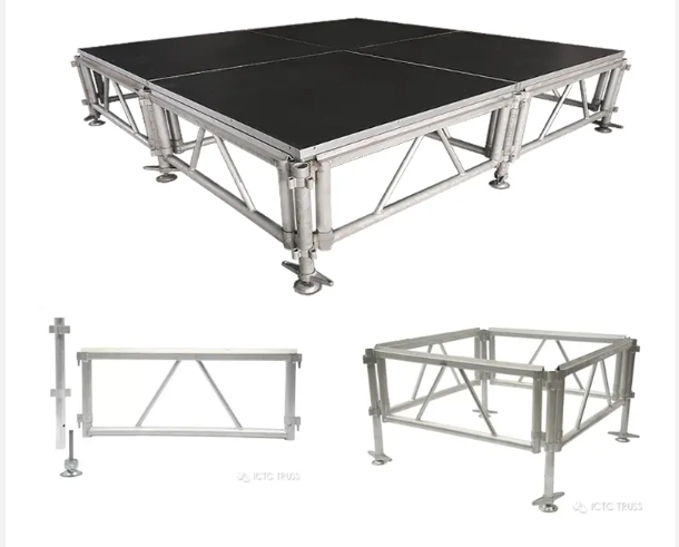 Quick Assembly Aluminum Portable Stage Lightweight Aluminium Staging Platform For Concerts