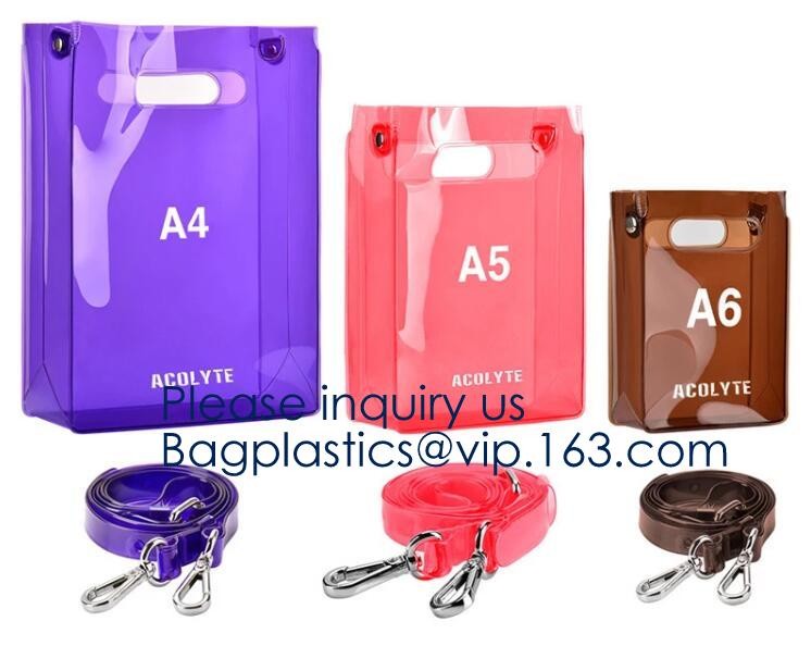 Stadium Approved Environmentally New Clear Tote PVC Shoulder Transparent Shopping Bag,Recycled Clear Pvc Shopping Tote B