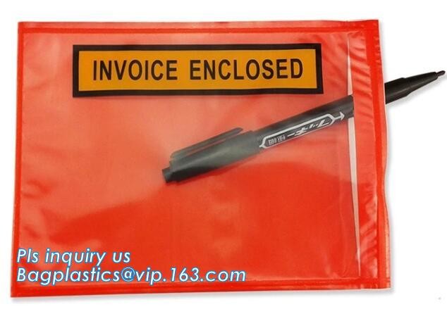 PP film 178*140mm invoice enclosed packing list envelopes, DHL Shipping pockets for waybill, A4 size plastic packing lis