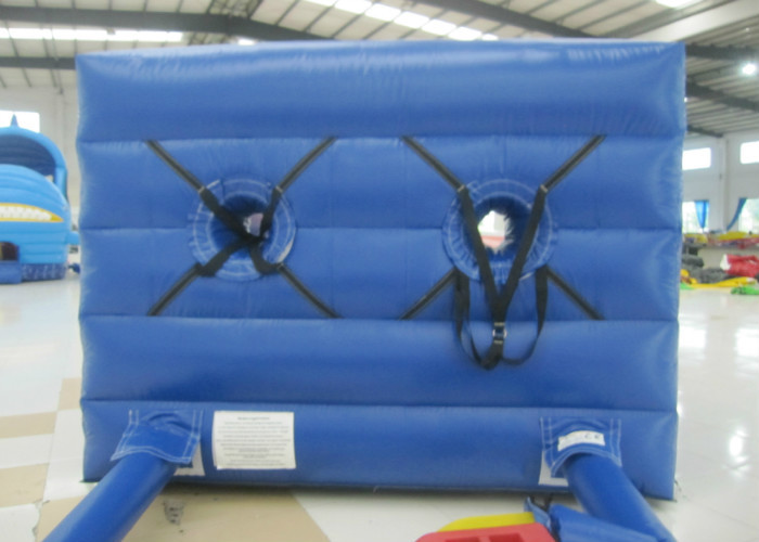 2 Lane Bungee Run 0.55mm Pvc Tarpaulin , Children Bungee Bouncy Castle 10 X 3 X 2.5m