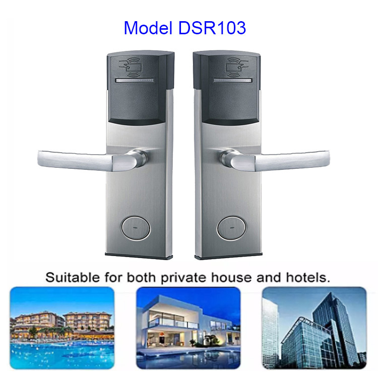 Stainless Steel MF1 Electronic Security Door Lock 285mm Smart Card Door Lock