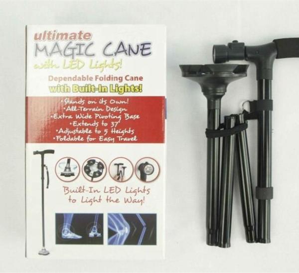 Quality Aluminum Collapsible Cane Walking Stick  Folding Cane With Built In Lights for sale