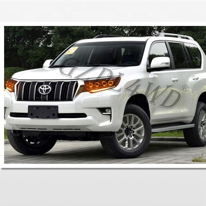 RGB Angel Eye LED Headlights For Toyota Land Cruiser Prado GXL PW Fj150 2018 2019