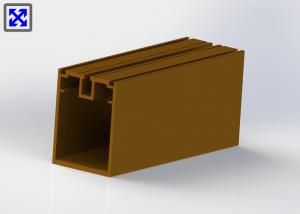  Ocher Color Painted Structural Curtain Wall Systems , Alu Curtain Wall Profiles 6063 Alloy Manufactures
