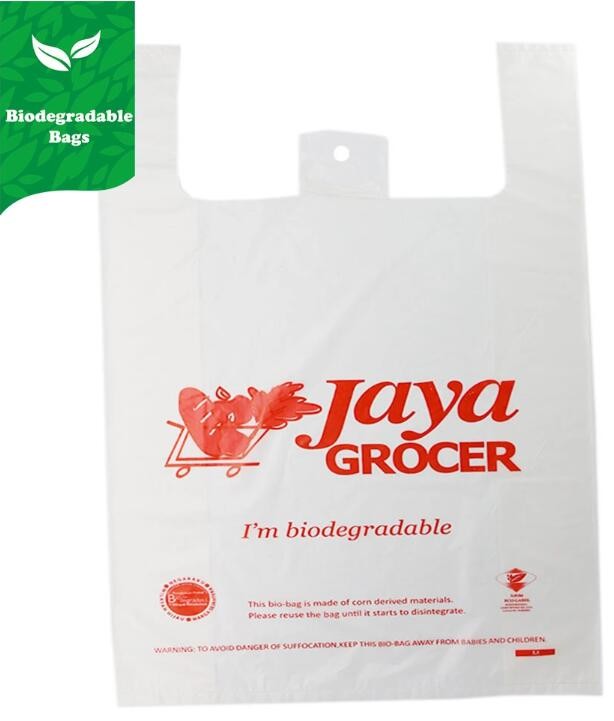 Biodegradable Compostable PBAT Handle Bag,Compostable Handy Bag, Die Cut Handle, Soft, Handle Compostable Trash Bag