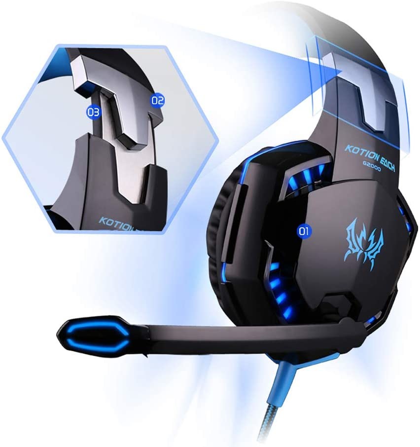 Kotion Each G2000 50mm 2.2kohm 2.2m Stereo Gaming Headset