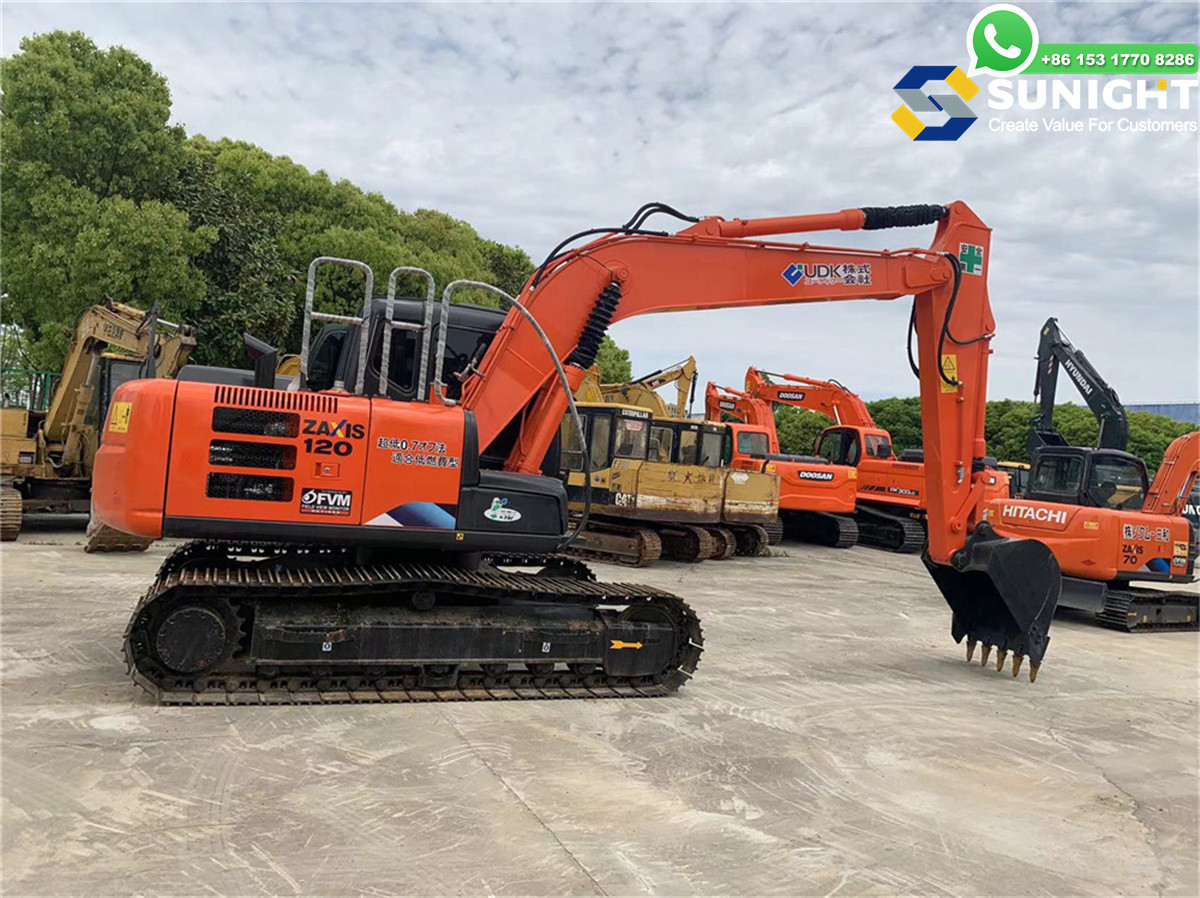 Multi Functional Used 12ton Excavators Hitachi Zaxis 120 ZX120 EX120 Crawler Excavator with Nice Condition Digger