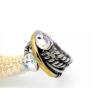 Buy cheap Fashion Silver Gold Two -Tone Crossover Cubic Zircon Gemstone Women Ring (R-91) from wholesalers