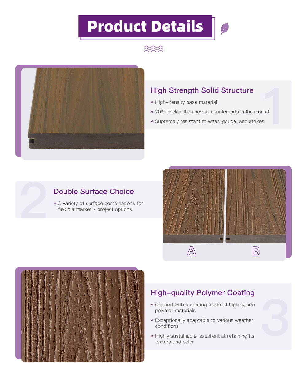 Outdoor Garden Patio Swimming Pool Wood Composite Decking Floor