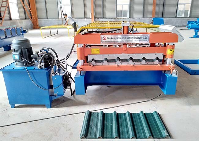 Hot Sell Multiple Profile Iron Color Roof Sheet Metal Roll Forming Machines With Six Ribs