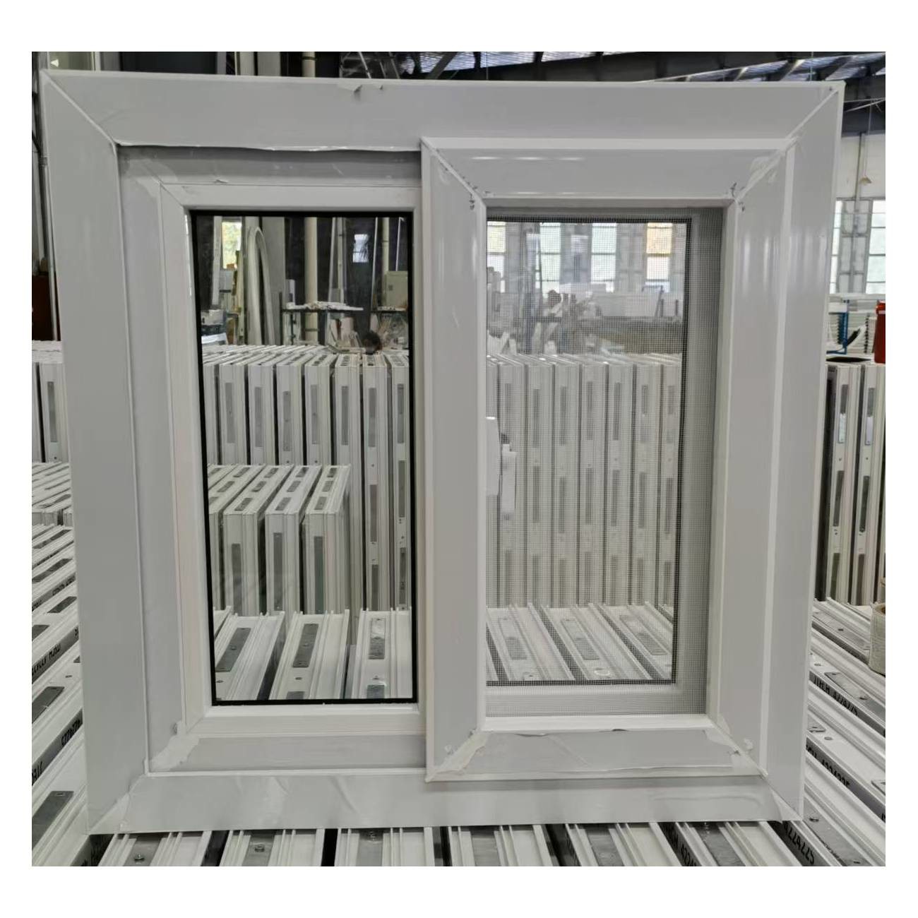 Toughened Glass Pvc Double Glazed Windows Reinforced With Lined Steel