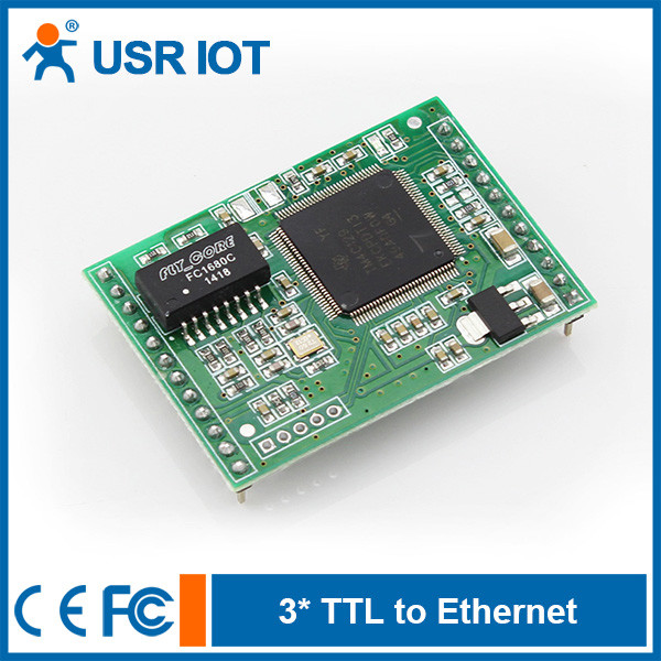 China [USR-TCP232-ED2]  3*TTL Interface TTL to Ethernet TCP/IP Module with DIP type on sale