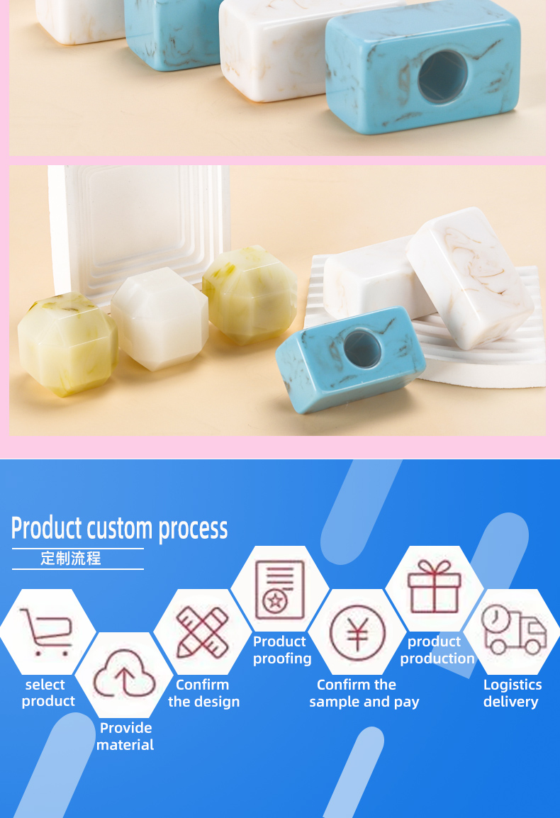 Odm Perfume Bottle Lid Round Square Artificial Stone Natural Marble Resin Bottle Cap