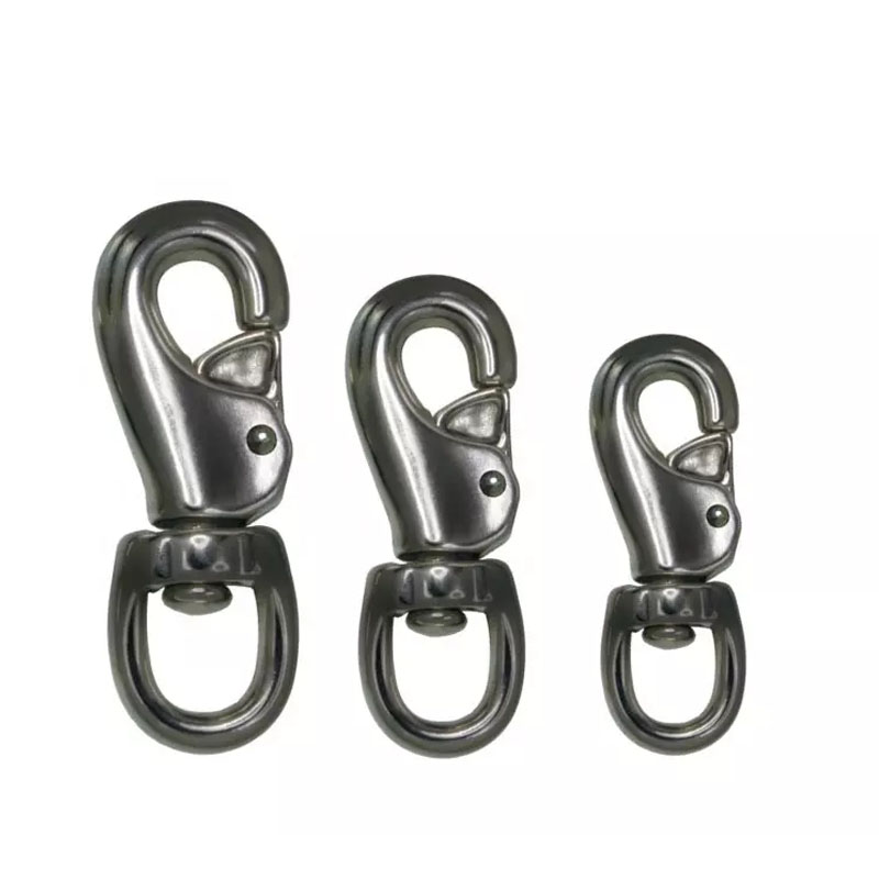 Polished Finish Swivel Snap Hook Stainless Steel 316 for Cast Iron Collars or Stables
