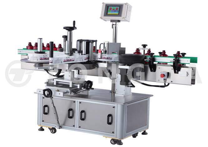 3 Sides Automatic Label Applicator For Bottles , Cheap Industrial Bottle Labeling Machine