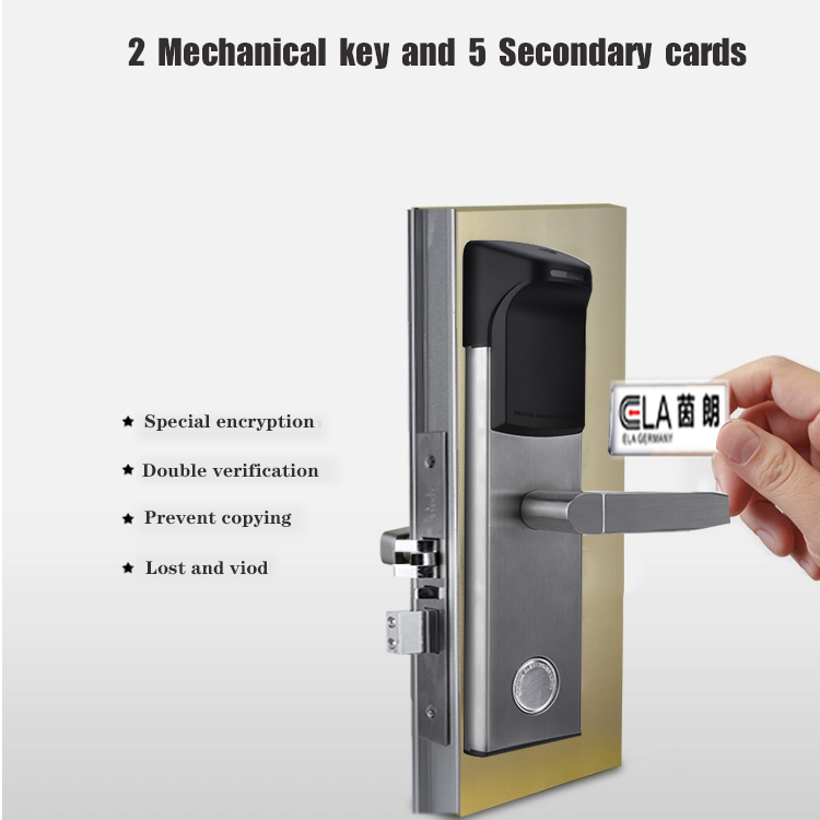 RFID Card Smart Hotel Lock / 304 Stainless steel RFID Digital Door Lock