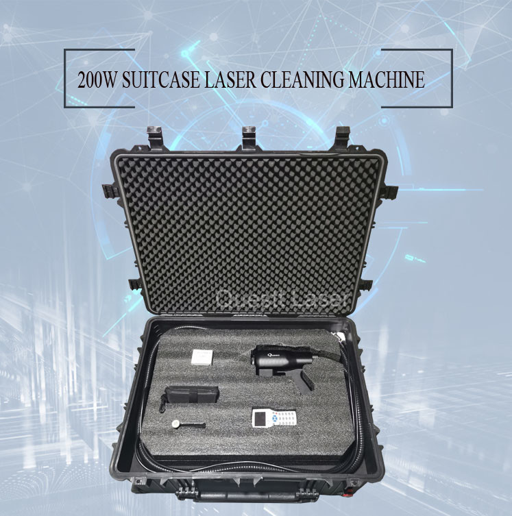 APP Bluetooth Control Luggage Fiber Laser Cleaning Machine For Paint Removal