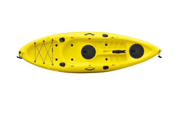 Highly Stable 9 Foot Adult Sit On Kayak Yellow Color Sports Equipement Long Life