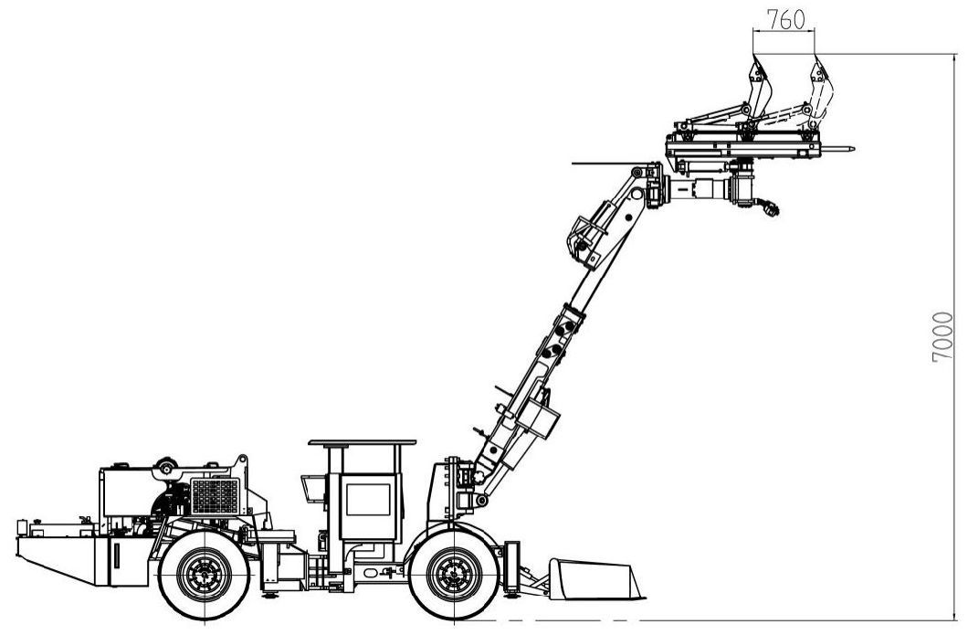Underground Mining Scaler Diesel Power Tunnel Loose Mobile Rock Scaler Scaling Rig