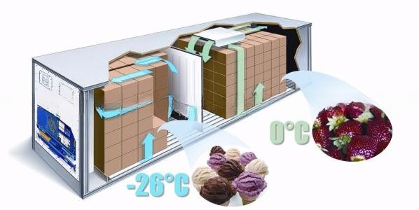 Dual Temperature 2-Room ISO 20ft Marine Refrigerated Container ISO Certified Aluminium Deep Freezers with Corten Steel