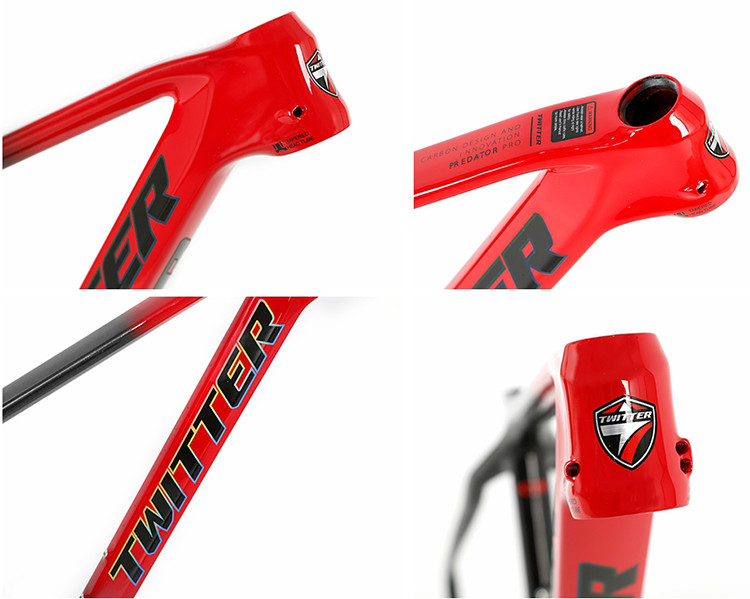 135mm QR Carbon Fiber MTB Frame 29 Full Suspension With Inner Cables