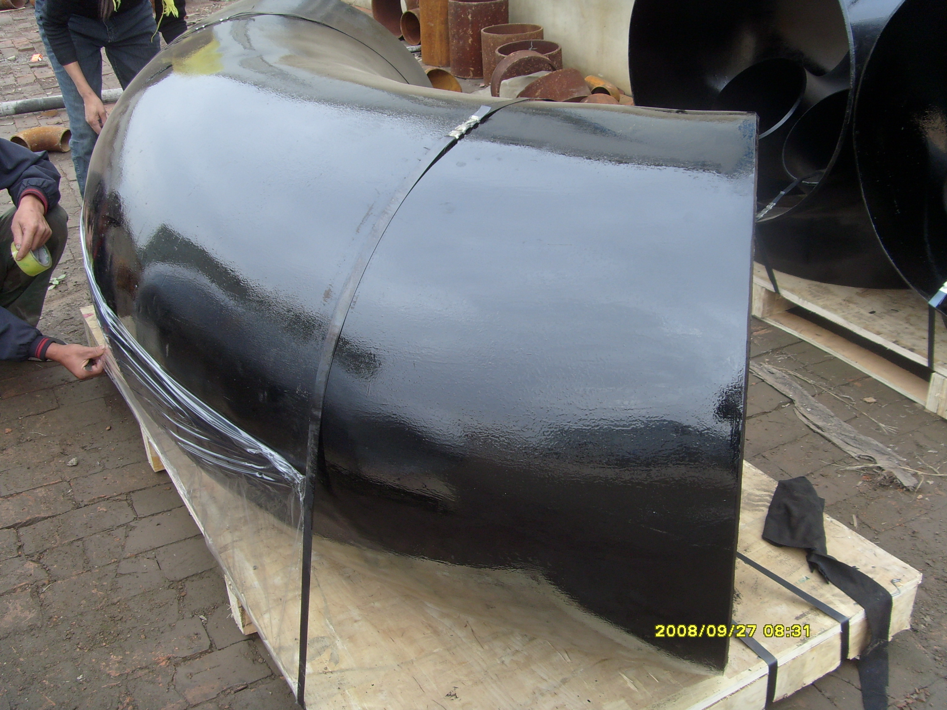 DN820*12mm Weld Elbows Mild Steel 22mm Black painting Polished