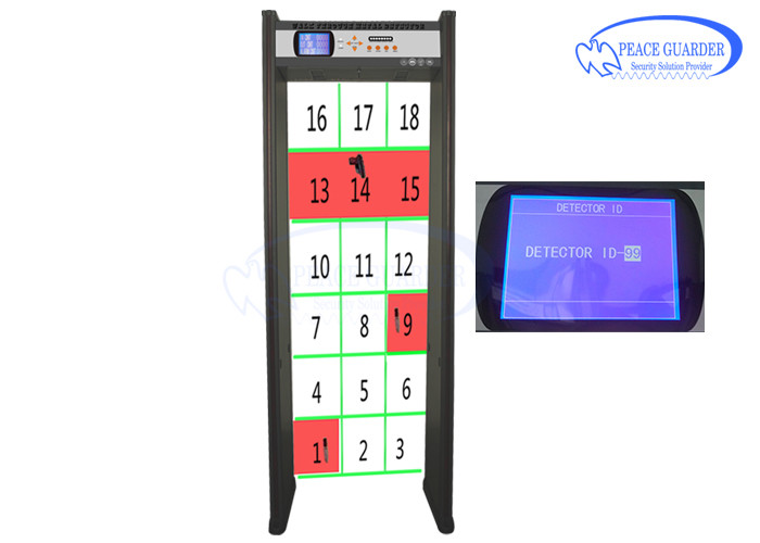 Remote Control Walk Through Metal Detector 18 Zones For Public Landmarks