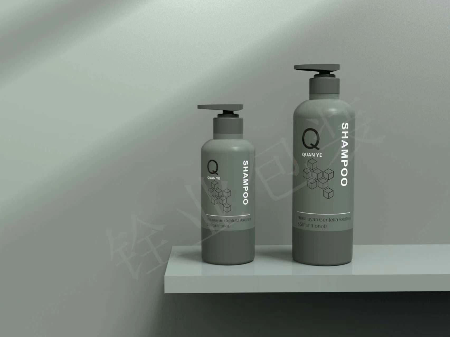 Compound Structure HDPE Plastic Body Wash Bottle With Luxury Pump 14.6oz 24.8oz