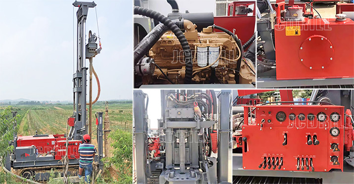 Diesel Engine Borehole Drilling Machine Mud Rotary And Dth Air Hammer
