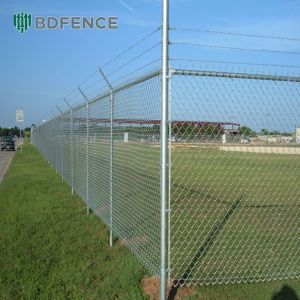 Cheap Galvanized Diamond Wire Netting Pvc Chain Link Fence for Seaside Fence