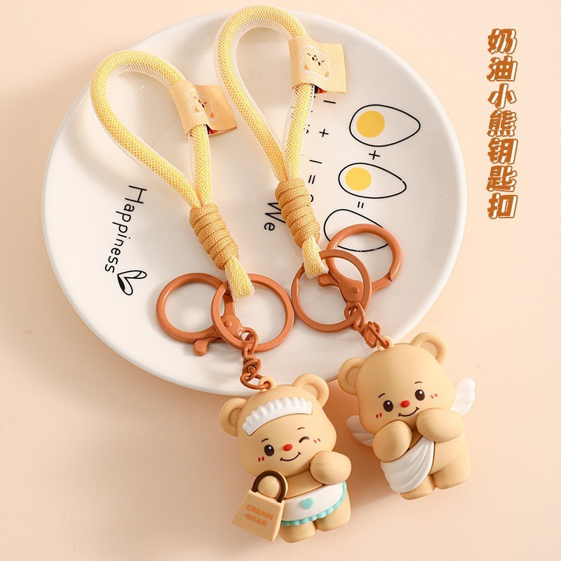 Soft Silicone Cartoon Keychain For Girl Women Tastless Office/School/Personal